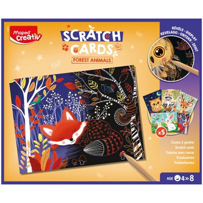 Creative Maped Scratch Cards Forest Animals 906914 Creative Maped Scratch Cards Forest Animals 906914