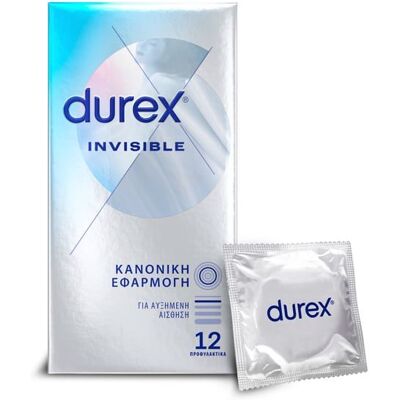 Durex Προφυλακτικά Invisible για Αυξημένη Αίσθηση 12τμχ Durex Προφυλακτικά Invisible για Αυξημένη Αίσθηση 12τμχ