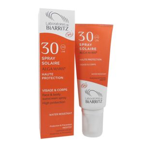 Laboratoires de Biarritz Alga Maris - Αντηλιακό σπρέι προσώπου&σώματος SPF30 (BIO) 100ml -Με άρωμα καρύδας και βουτύρου Shea