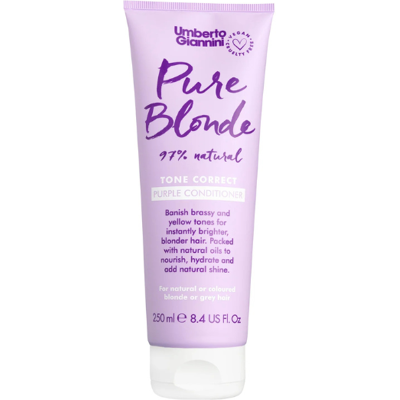 Umberto Giannini Pure Blonde 97% Natural Tone Brightening Purple Conditioner Μαλλακτική Μαλλιών για Ξανθά Μαλλιά 250ml Umberto Giannini Pure Blonde 97% Natural Tone Brightening Purple Conditioner Μαλλακτική Μαλλιών για Ξανθά Μαλλιά 250ml