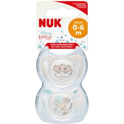 Nuk Lion King Πιπίλες Σιλικόνης 0-6m, 2τμχ Nuk Lion King Πιπίλες Σιλικόνης 0-6m, 2τμχ