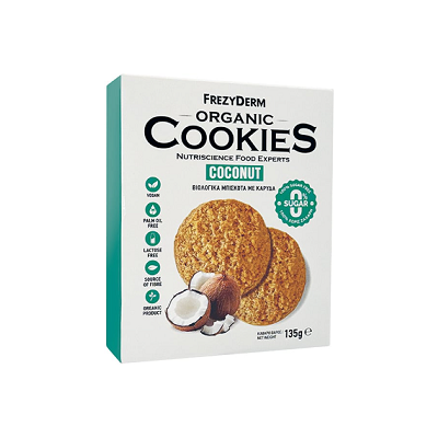 Frezyderm Organic Cookies με Καρύδα Χωρίς Ζάχαρη , 135g Frezyderm Organic Cookies με Καρύδα Χωρίς Ζάχαρη , 135g