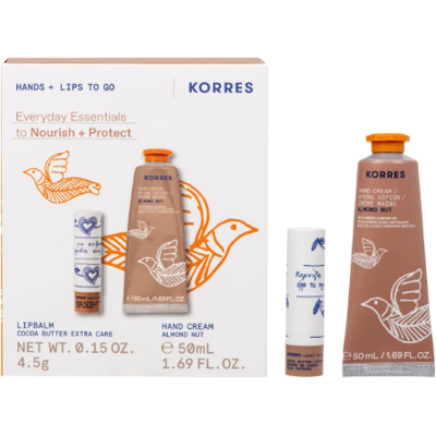 Korres Promo Almond Nut Κρέμα Χεριών 50ml + Lipbalm με Άρωμα Βούτυρο Cocoa 4.5g Korres Promo Almond Nut Κρέμα Χεριών 50ml + Lipbalm με Άρωμα Βούτυρο Cocoa 4.5g