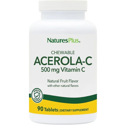Natures Plus Acerola C Complex 500mg, 90 Μασώμενες Ταμπλέτες Natures Plus Acerola C Complex 500mg, 90 Μασώμενες Ταμπλέτες