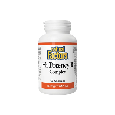 Natural Factors Hi Potency B Complex 50mg, 60 Κάψουλες Natural Factors Hi Potency B Complex 50mg, 60 Κάψουλες