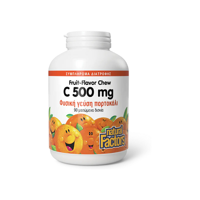 Natural Factors Vitamin C 500mg, 90 Μασώμενα Δισκία Natural Factors Vitamin C 500mg, 90 Μασώμενα Δισκία