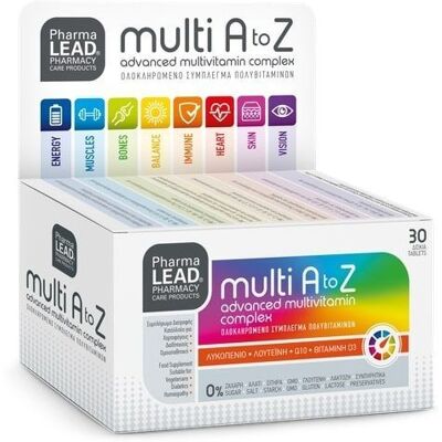 Vitorgan Pharmalead Multi A to Z Συμπλήρωμα Διατροφής Βιταμινών, Μετάλλων & Ιχνοστοιχείων 30 Δισκία Vitorgan Pharmalead Multi A to Z Συμπλήρωμα Διατροφής Βιταμινών, Μετάλλων & Ιχνοστοιχείων 30 Δισκία