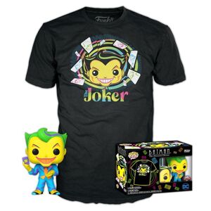 Funko Pop! +amp; Tees (Adult): DC Comics Batman The Animated Series - The Joker (Blacklight) Vinyl Figure +amp; T-Shirt (S) 889698636148