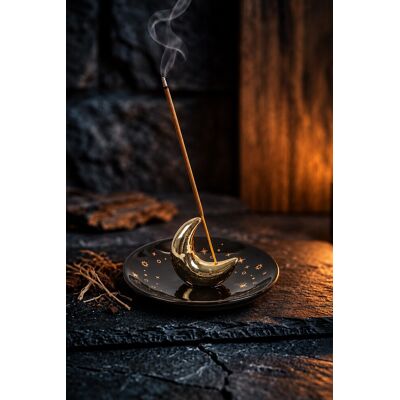 Βαση Για Incense Sticks Με Χρυσο Μισοφεγγαρο 12.5x12.5x6cm Μονόχρωμο OEM Βαση Για Incense Sticks Με Χρυσο Μισοφεγγαρο 12.5x12.5x6cm Μονόχρωμο OEM