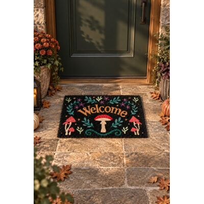 Χαλακι Εξωπορτας Μαυρο Με Μανιταρια 60x40x1.5cm Μονόχρωμο OEM Χαλακι Εξωπορτας Μαυρο Με Μανιταρια 60x40x1.5cm Μονόχρωμο OEM