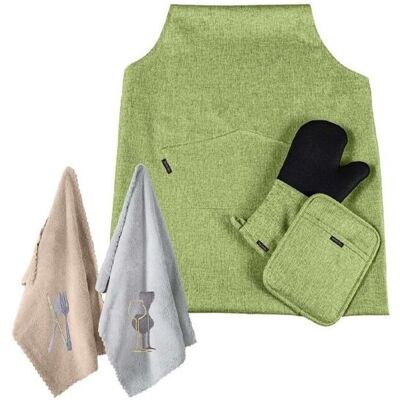 Υφασματα Κουζινας Cook Set Green Σετ Των 5 Guy Laroche Μονόχρωμο Υφασματα Κουζινας Cook Set Green Σετ Των 5 Guy Laroche Μονόχρωμο