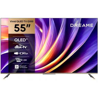 Τηλεόραση Dreame Vivid 55Q100, 55", 139 εκ., 3840x2160, 4K Ultra HD, QLED, 120 Hz, Dreamind™ AI, SMART, Μαύρη Τηλεόραση Dreame Vivid 55Q100, 55", 139 εκ., 3840x2160, 4K Ultra HD, QLED, 120 Hz, Dreamind™ AI, SMART, Μαύρη