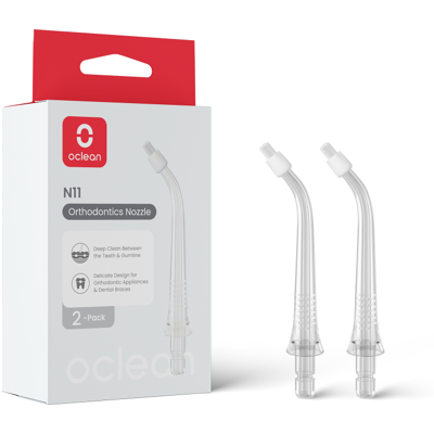 Σετ 2 ορθοδοντικών άκρων Oclean N11, Συμβατό με W10, Βαθύς καθαρισμός, Διαφανές Σετ 2 ορθοδοντικών άκρων Oclean N11, Συμβατό με W10, Βαθύς καθαρισμός, Διαφανές