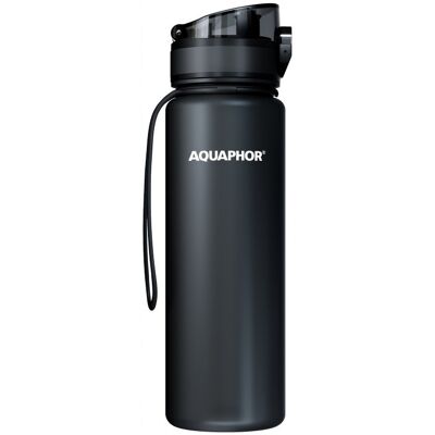 Φιάλη νερού με φίλτρο Aquaphor City 160043, 500 ml, Tritan, Ενεργός άνθρακας, Aqualen, Κάλυμμα με κλείδωμα, Μαύρο Φιάλη νερού με φίλτρο Aquaphor City 160043, 500 ml, Tritan, Ενεργός άνθρακας, Aqualen, Κάλυμμα με κλείδωμα, Μαύρο