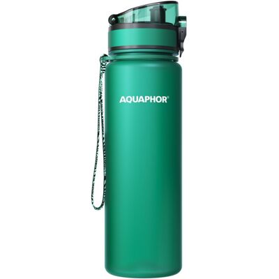 Φιάλη νερού με φίλτρο Aquaphor City 160045, 500 ml, Tritan, Ενεργός άνθρακας, Aqualen, Κάλυμμα με κλείδωμα, Σκούρο πράσινο Φιάλη νερού με φίλτρο Aquaphor City 160045, 500 ml, Tritan, Ενεργός άνθρακας, Aqualen, Κάλυμμα με κλείδωμα, Σκούρο πράσινο