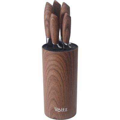 Σετ μαχαιριών Oliver Voltz OV51633G5, 6 τεμάχια, φινίρισμα από μάρμαρο, με βάση, Ξύλο Σετ μαχαιριών Oliver Voltz OV51633G5, 6 τεμάχια, φινίρισμα από μάρμαρο, με βάση, Ξύλο
