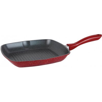 Τηγάνι σχάρας Oliver Voltz OV54316A24, 24 cm, Μαρμάρινη επίστρωση, Επαγωγικό, Κόκκινο Τηγάνι σχάρας Oliver Voltz OV54316A24, 24 cm, Μαρμάρινη επίστρωση, Επαγωγικό, Κόκκινο