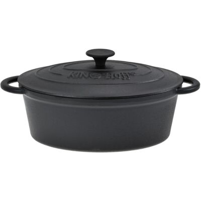 Kinghoff Κατσαρόλα από χυτοσίδηρο - 4,5L, Μαύρη Kinghoff Κατσαρόλα από χυτοσίδηρο - 4,5L, Μαύρη