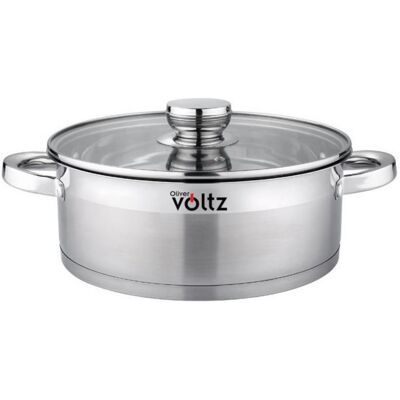 Κατσαρόλα Oliver Voltz OV51210Q26, 5.1 l, 26 x 10 cm, Ρηχό, Επαγωγικό, Χοντρό πάτο, Inox Κατσαρόλα Oliver Voltz OV51210Q26, 5.1 l, 26 x 10 cm, Ρηχό, Επαγωγικό, Χοντρό πάτο, Inox