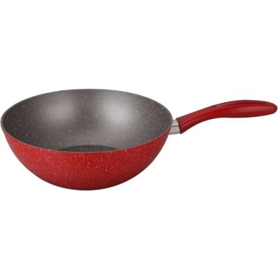 Oliver Voltz Τηγάνι Wok OV54420A28, 28x8cm, μαρμάρινο φινίρισμα, επαγωγή, κόκκινο Oliver Voltz Τηγάνι Wok OV54420A28, 28x8cm, μαρμάρινο φινίρισμα, επαγωγή, κόκκινο
