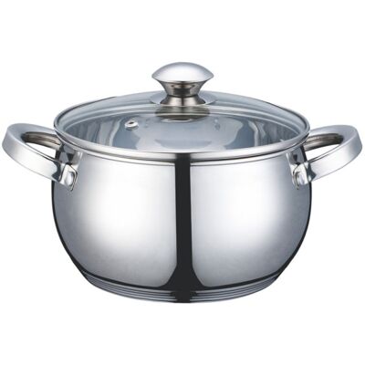 Κατσαρόλα Voltz V51210G18, 18 εκ., 2,7 λίτρα, Πάτος πολλαπλών στρώσεων, Επαγωγή, Ανοξείδωτο ατσάλι Κατσαρόλα Voltz V51210G18, 18 εκ., 2,7 λίτρα, Πάτος πολλαπλών στρώσεων, Επαγωγή, Ανοξείδωτο ατσάλι