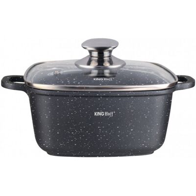 Kinghoff Τετράγωνη Μαρμάρινη Κατσαρόλα - 5,5L, 26cm Kinghoff Τετράγωνη Μαρμάρινη Κατσαρόλα - 5,5L, 26cm