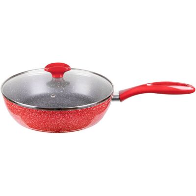 Τηγάνι με καπάκι Voltz V54419A26CD, 26 cm, Αντικολλητική επίστρωση μαρμάρου, Επαγωγή, Κόκκινο Τηγάνι με καπάκι Voltz V54419A26CD, 26 cm, Αντικολλητική επίστρωση μαρμάρου, Επαγωγή, Κόκκινο