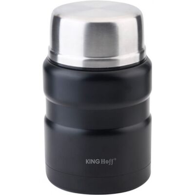 Δοχείο Φαγητού Θερμός Kinghoff KH 1459, 500 ml, Ανοξείδωτο ατσάλι, Μαύρο Δοχείο Φαγητού Θερμός Kinghoff KH 1459, 500 ml, Ανοξείδωτο ατσάλι, Μαύρο