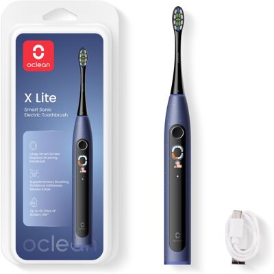 Ηλεκτρική οδοντόβουρτσα Oclean X Lite, 72000 στροφές ανά λεπτό, 5 λειτουργίες, Smart, Οθόνη αφής, Αυτονομία έως 40 ημέρες, Αναφορά καθαρισμένων περιοχών, Σκούρο μπλε Ηλεκτρική οδοντόβουρτσα Oclean X Lite, 72000 στροφές ανά λεπτό, 5 λειτουργίες, Smart, Οθόνη αφής, Αυτονομία έως 40 ημέρες, Αναφορά καθαρισμένων περιοχών, Σκούρο μπλε
