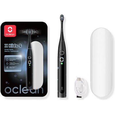 Παιδική ηλεκτρική οδοντόβουρτσα Oclean X Kids Set, 2.5W, 72000 rpm, 5 λειτουργίες, Χρονοδιακόπτης, Αυτονομία έως 40 ημέρες, Oclean OS, Τύπος C, Θήκη, Μαύρο Παιδική ηλεκτρική οδοντόβουρτσα Oclean X Kids Set, 2.5W, 72000 rpm, 5 λειτουργίες, Χρονοδιακόπτης, Αυτονομία έως 40 ημέρες, Oclean OS, Τύπος C, Θήκη, Μαύρο