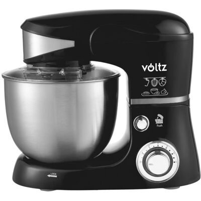 Πλανητικό μίξερ Voltz V51115G, 1600W, 5 λίτρα, 3 αναδευτήρες, 6 ταχύτητες, LED, Μαύρο Πλανητικό μίξερ Voltz V51115G, 1600W, 5 λίτρα, 3 αναδευτήρες, 6 ταχύτητες, LED, Μαύρο