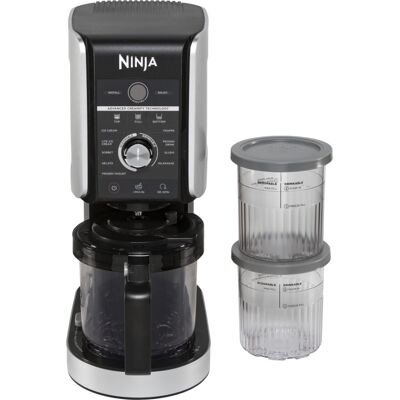 Παγωτομηχανή Ninja Creami Deluxe NC502EU, 800W, 10 προγράμματα, 2 δοχεία 709 ml, CREAMify, Μαύρο Παγωτομηχανή Ninja Creami Deluxe NC502EU, 800W, 10 προγράμματα, 2 δοχεία 709 ml, CREAMify, Μαύρο