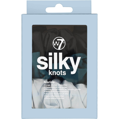 W7makeup Silky Knots 3 Hair Scrunchies Marine W7makeup Silky Knots 3 Hair Scrunchies Marine