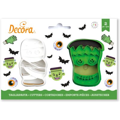 Decora - Set 2 Cutters - Πλαστικό - Halloween Φρανκενστάιν Μαμούθ - Ζαχαρωτά Κουπά Decora - Set 2 Cutters - Πλαστικό - Halloween Φρανκενστάιν Μαμούθ - Ζαχαρωτά Κουπά