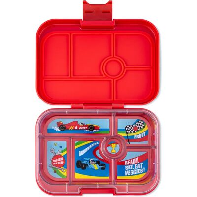 Yumbox Original 6 θέσεων - Roar Red/ Race Cars Yumbox Original 6 θέσεων - Roar Red/ Race Cars