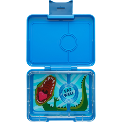 Yumbox Snack 3-sections Surf Blue / Dinosaur tray Yumbox Snack 3-sections Surf Blue / Dinosaur tray