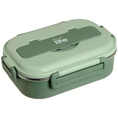 ECOLIFE Πράσινο Φαγητοδοχείο 1Lt 3 Θέσεων ECOLIFE Πράσινο Φαγητοδοχείο 1Lt 3 Θέσεων