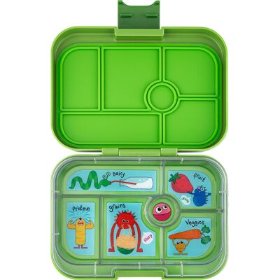 Φαγητοδοχείο Yumbox Original 6-sections - Matcha Green / Funny Monsters Φαγητοδοχείο Yumbox Original 6-sections - Matcha Green / Funny Monsters