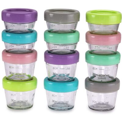 Melii - ML16900 - 6x59 ml - Γυάλινοι κάδοι για βρεφικό φαγητό Melii - ML16900 - 6x59 ml - Γυάλινοι κάδοι για βρεφικό φαγητό