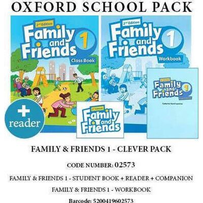 Oxford University Press Family and friends 1 clever pack (Student's Book + Workbook + companion + reader) 2nd ed. Oxford University Press Family and friends 1 clever pack (Student's Book + Workbook + companion + reader) 2nd ed.