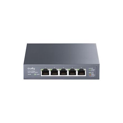 Cudy 5-Port 2.5G Easy-Managed Switch, HS105 3.0 L2 2.5G Ethernet (100/1000/2500) Black Cudy 5-Port 2.5G Easy-Managed Switch, HS105 3.0 L2 2.5G Ethernet (100/1000/2500) Black