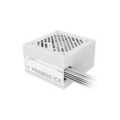 GIGABYTE P650SS ICE Power Supply - PCIe 5.0, 80 PLUS Silver, 120mm Fan, ATX 3.0 compatible, EU Plug GIGABYTE P650SS ICE Power Supply - PCIe 5.0, 80 PLUS Silver, 120mm Fan, ATX 3.0 compatible, EU Plug