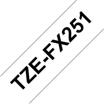 Brother 24mm White on Black Label Tape Cassette TZEFX251 Brother 24mm White on Black Label Tape Cassette TZEFX251
