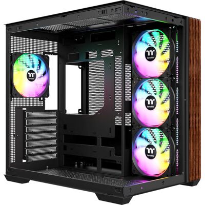 Thermaltake View 380 WS ARGB (schwarz/holz, Tempered Glass x 2, Holz-Struktur) Thermaltake View 380 WS ARGB (schwarz/holz, Tempered Glass x 2, Holz-Struktur)
