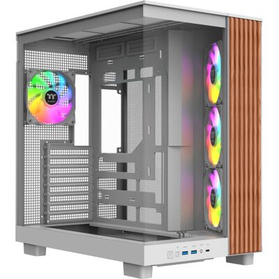 Thermaltake View 380 XL WS ARGB (λευκό/ξύλο, Tempered Glass x 2, ξύλινη υφή) Thermaltake View 380 XL WS ARGB (λευκό/ξύλο, Tempered Glass x 2, ξύλινη υφή)