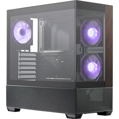 Cooler Master Elite 690 Ξύλο (μαύρο/ξύλο, Θρυλικό Γυαλί x 2) Cooler Master Elite 690 Ξύλο (μαύρο/ξύλο, Θρυλικό Γυαλί x 2)