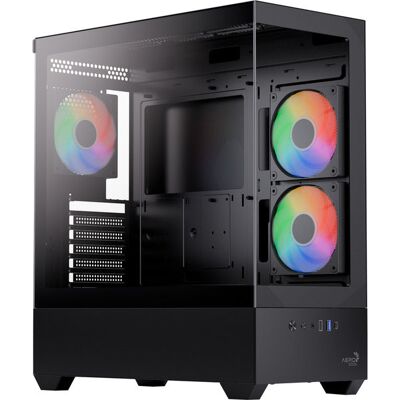 Aerocool P500D-G-BK-v1 (schwarz, Tempered Glass x 2) Aerocool P500D-G-BK-v1 (schwarz, Tempered Glass x 2)