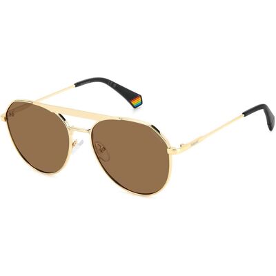 Polaroid Unisex Sunglasses PLD6211SXJ5G — 57/17/145 mm, Stainless Steel, Gold Polaroid Unisex Sunglasses PLD6211SXJ5G — 57/17/145 mm, Stainless Steel, Gold