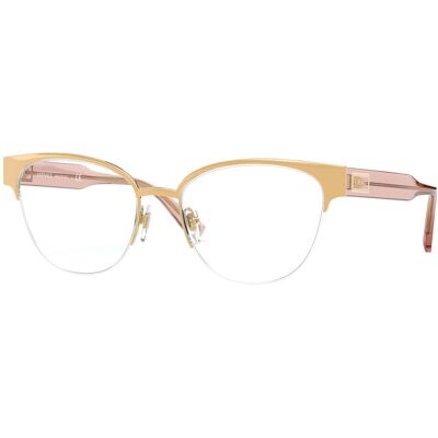 Versace Women's Eyeglasses VE1265-1463 with Acetate Frame in Pink, Lens 53mm, Bridge 17mm, Temple 140mm 53/17/140 Versace Women's Eyeglasses VE1265-1463 with Acetate Frame in Pink, Lens 53mm, Bridge 17mm, Temple 140mm 53/17/140