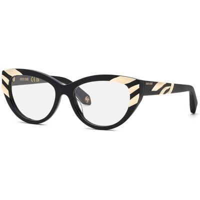 Roberto Cavalli Women's Eyeglasses VRC024V53700Y, Black Acetate Frame, Lens Width 53 mm, Bridge Width 16 mm, Temple Length 135 mm 53/16/135 Roberto Cavalli Women's Eyeglasses VRC024V53700Y, Black Acetate Frame, Lens Width 53 mm, Bridge Width 16 mm, Temple Length 135 mm 53/16/135